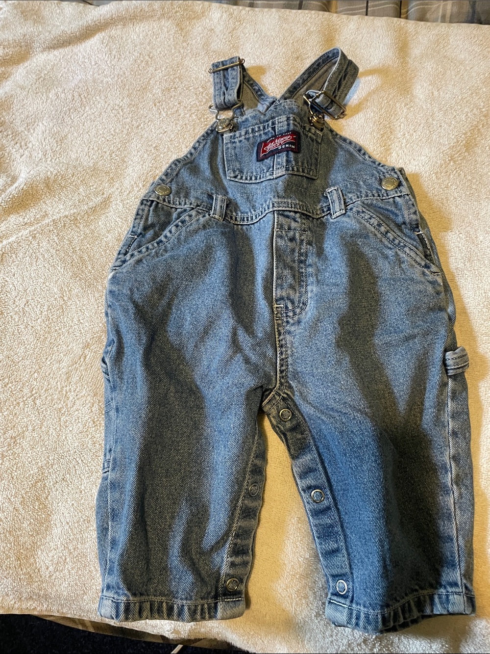 Old Navy Blue Denim Baby Overalls